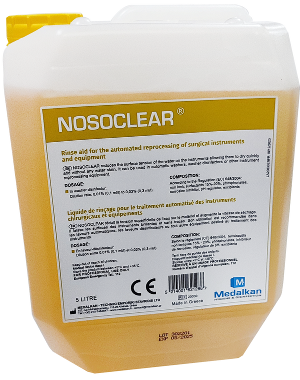 Nosoclear -  Rinse Aid &amp; Fast Drying Agent for Surgical Instruments